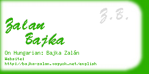 zalan bajka business card